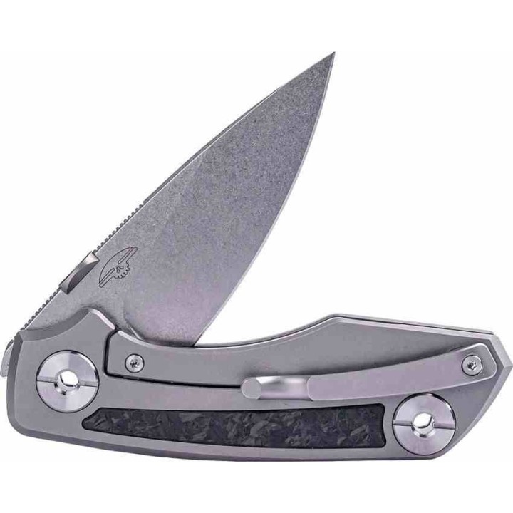 Couteau Real Steel Delta 2600 Manche Titane/FCarbone Lame Acier CPM S35VN Frame Lock RS7101CF - Livraison Gratuite