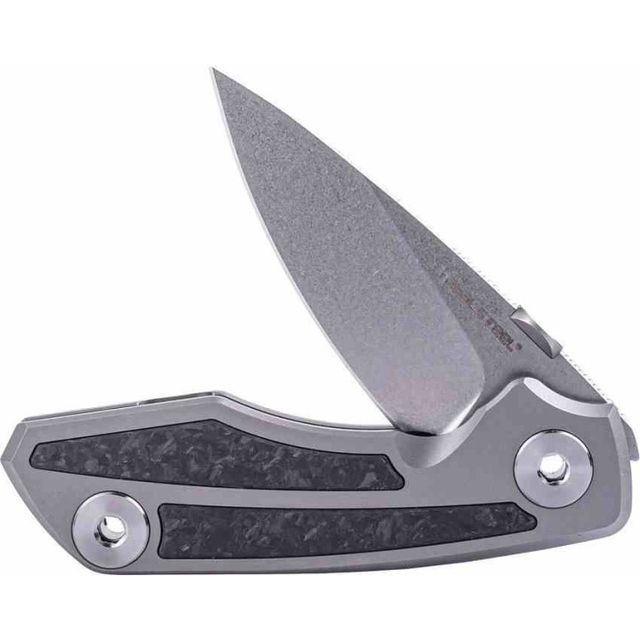 Couteau Real Steel Delta 2600 Manche Titane/FCarbone Lame Acier CPM S35VN Frame Lock RS7101CF - Livraison Gratuite