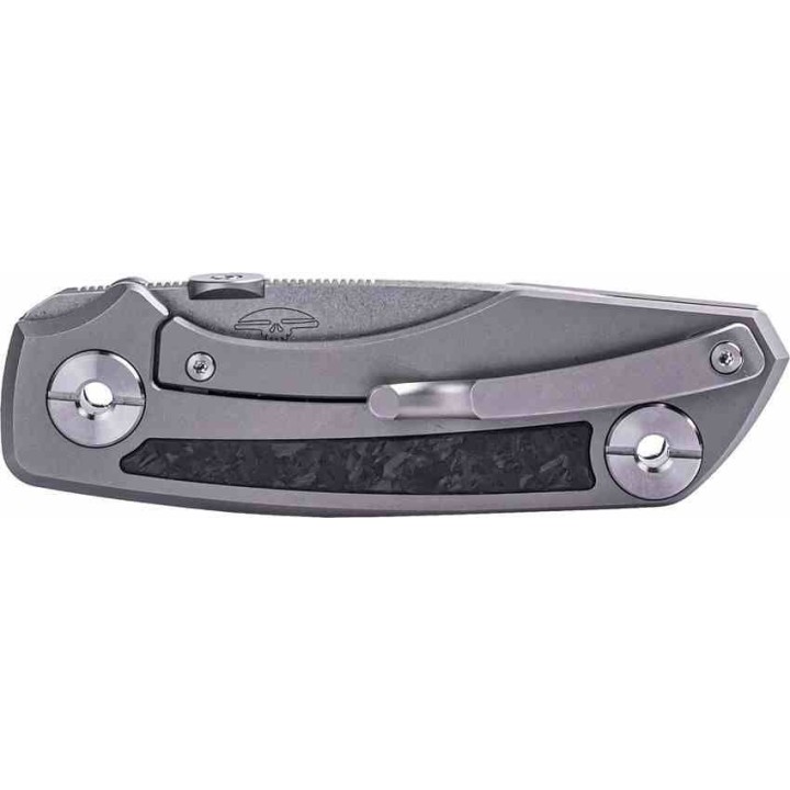 Couteau Real Steel Delta 2600 Manche Titane/FCarbone Lame Acier CPM S35VN Frame Lock RS7101CF - Livraison Gratuite