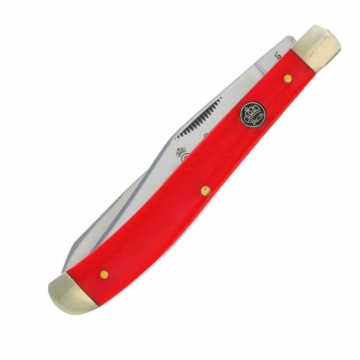 Couteau Queen Cutlery Slim Trapper 2 Lames Acier Inox Manche Red ABS QN30R - Livraison Gratuite