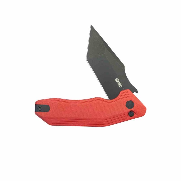 Couteau Kubey Yokai Red Lame Tanto Acier 14C28N Manche G10 IKBS LinerLock Clip KUB392E - Livraison Gratuite