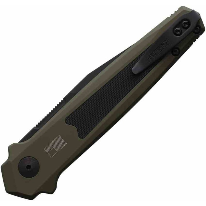 Couteau Pliant Auto Kershaw Launch 17 OLive Lame Acier CPM-MagnaCut Manche Alu Button Lock USA KS7951OLBLK - Livraison Gratuite
