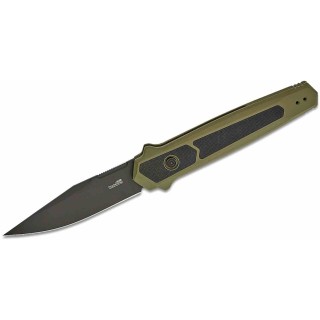 Couteau Pliant Auto Kershaw Launch 17 OLive Lame Acier CPM-MagnaCut Manche Alu Button Lock USA KS7951OLBLK - Livraison Gratuite