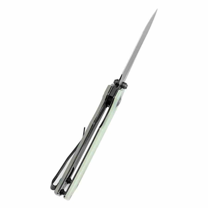Couteau Tenable Fermi Jade Lame Acier 14C28N BLK Manche G10 Liner Lock Clip T1122A2 - Livraison Gratuite