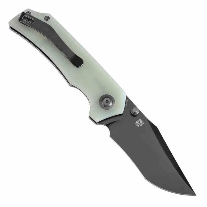 Couteau Tenable Fermi Jade Lame Acier 14C28N BLK Manche G10 Liner Lock Clip T1122A2 - Livraison Gratuite