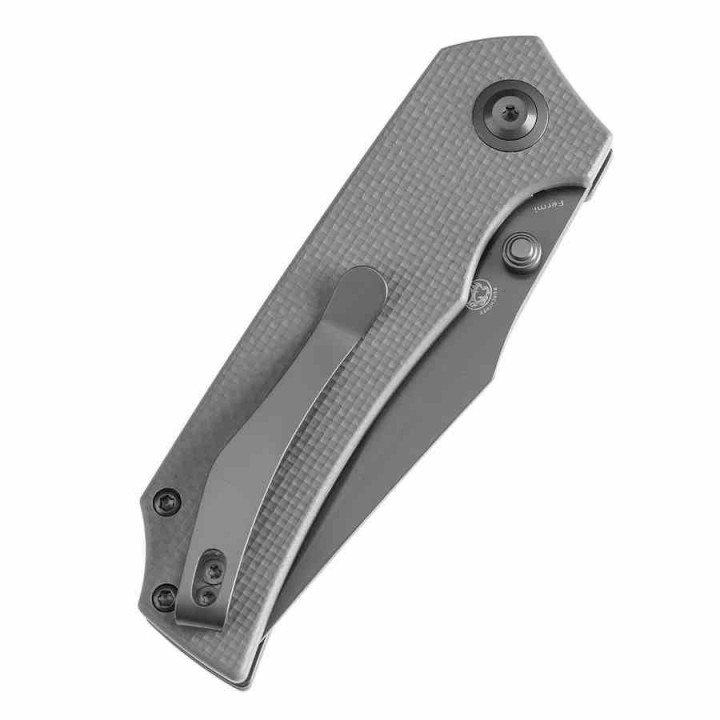 Couteau Tenable Fermi Sand Lame Acier 14C28N Grey Manche G10 Liner Lock Clip T1122A5 - Livraison Gratuite