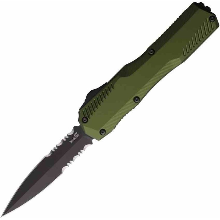 Couteau Automatique OTF Kershaw Olive Lame Double Tranchant Acier CPM-MagnaCut Manche Alu USA KS9000DESTOL - Livraison Gratuite