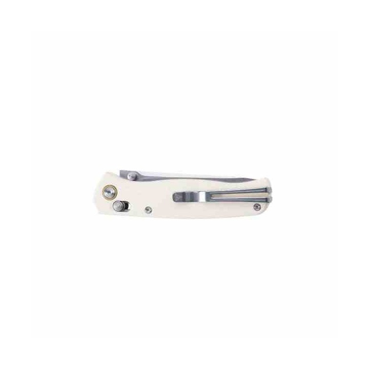 Couteau SRM 255L-GT White Lame Acier 10Cr15CoMoV Manche G10 Ambi-Lock IKBS SRM255LGT - Livraison Gratuite