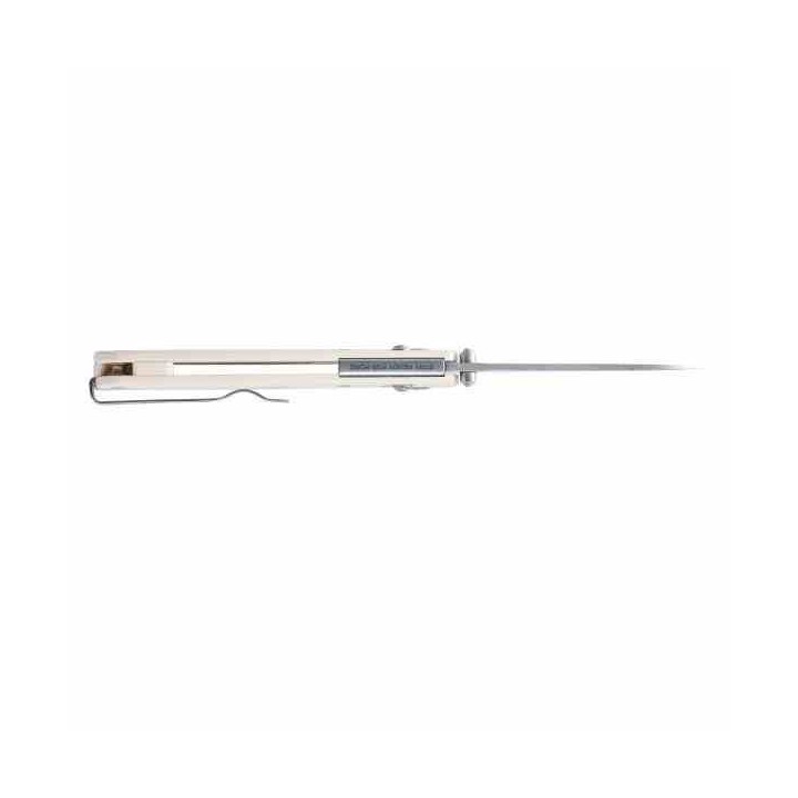 Couteau SRM 255L-GT White Lame Acier 10Cr15CoMoV Manche G10 Ambi-Lock IKBS SRM255LGT - Livraison Gratuite