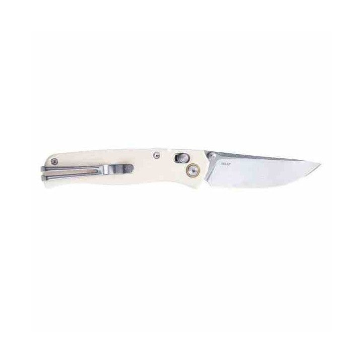 Couteau SRM 255L-GT White Lame Acier 10Cr15CoMoV Manche G10 Ambi-Lock IKBS SRM255LGT - Livraison Gratuite