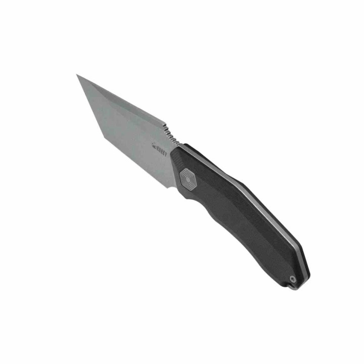Couteau Kubey Yokai Black Lame Tanto Acier 14C28N Manche G10 Etui Kydex KUB382A - Livraison Gratuite