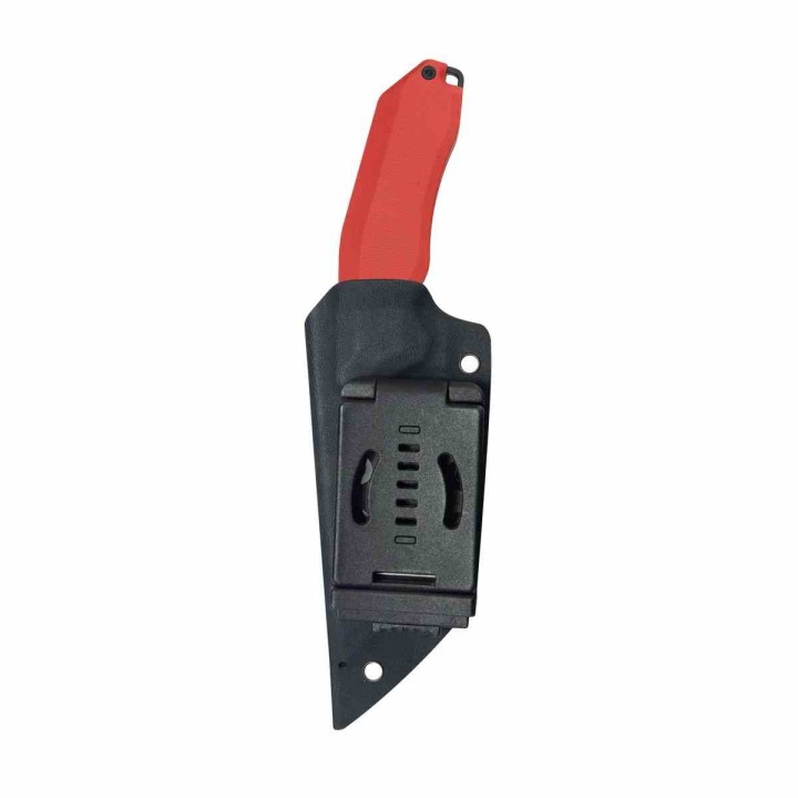 Couteau Kubey Yokai Red Lame Tanto Acier 14C28N Manche G10 Etui Kydex KUB382B - Livraison Gratuite