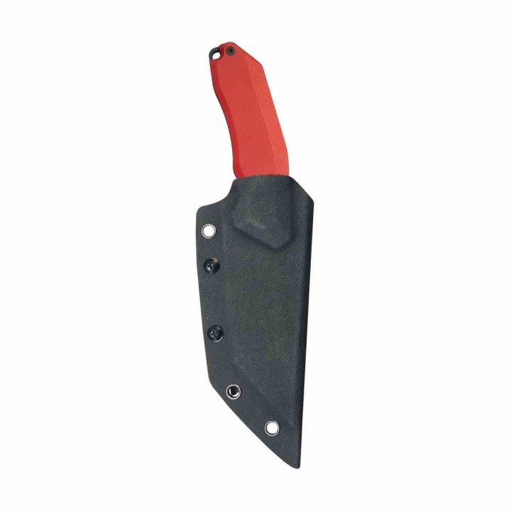Couteau Kubey Yokai Red Lame Tanto Acier 14C28N Manche G10 Etui Kydex KUB382B - Livraison Gratuite
