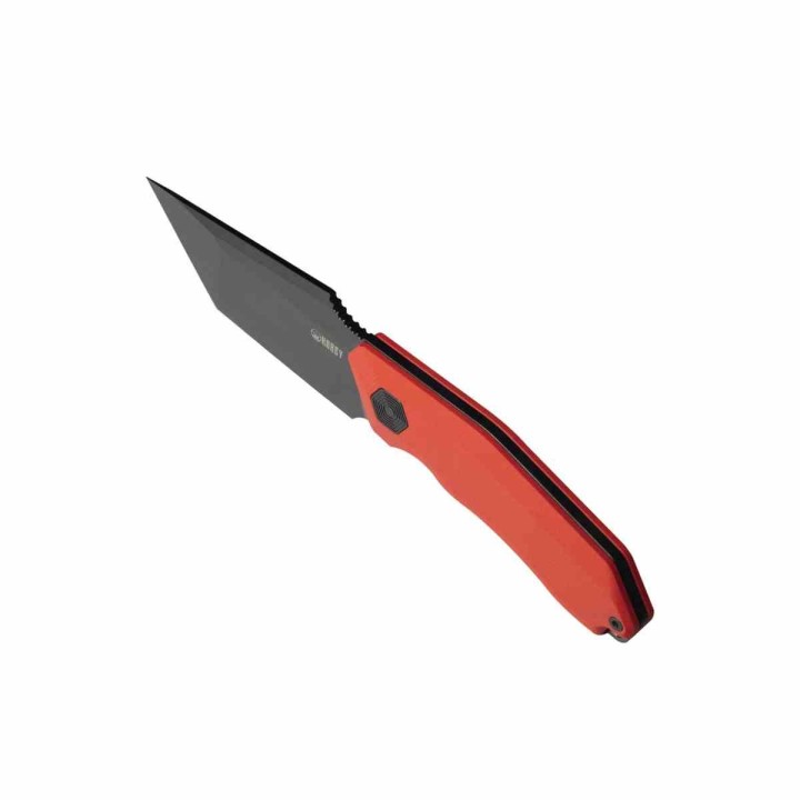 Couteau Kubey Yokai Red Lame Tanto Acier 14C28N Manche G10 Etui Kydex KUB382B - Livraison Gratuite