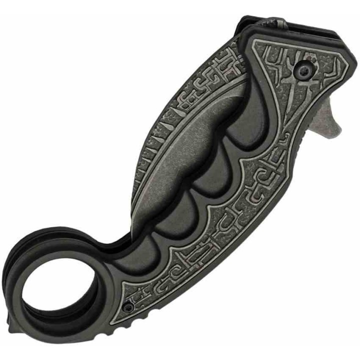 Lot de 3 Couteau Pliant A/O Rite Edge Gothic Karambit Lame Acier 3Cr13 Manche ABS Liner Lock CN300612BK - Livraison Gratuite