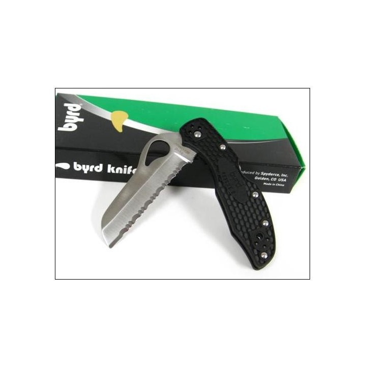 COUTEAU SPYDERCO BYRD MEADOWLARK RESCUE 2 Black BY19SBK2 Acier 8Cr13MoV
