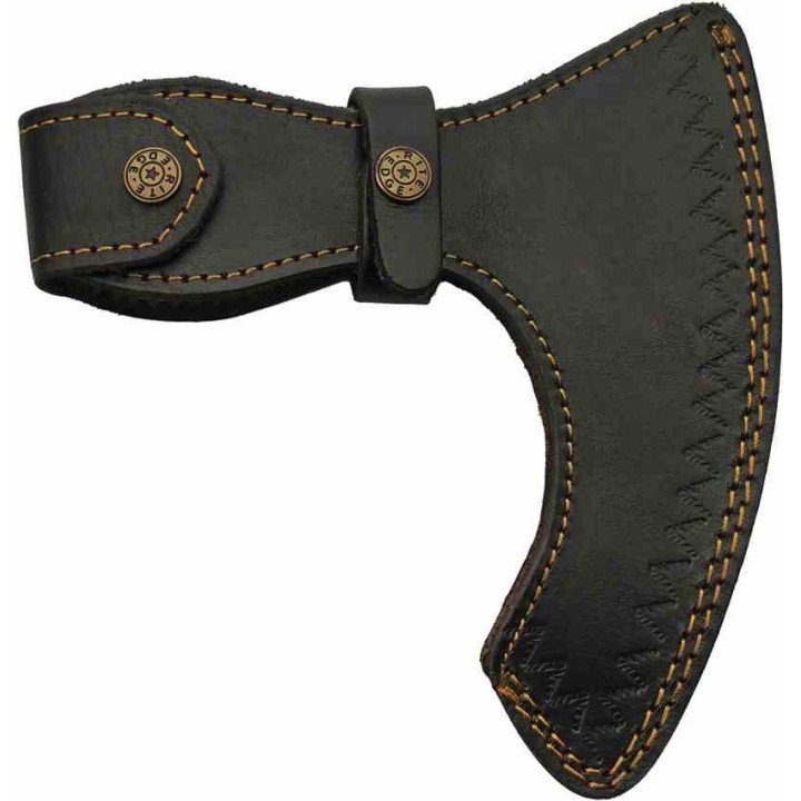 Hache Viking Rite Edge Ragnarok Lame Forgée Acier Manche Bois Frêne Sculpté Étui Cuir PA882476 - Livraison Gratuite