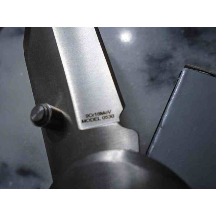 Couteau Browning Lame Clip Point Acier 9Cr13CoMoV Manche Os Jigged Marron Lockback BR0530B - Livraison Gratuite