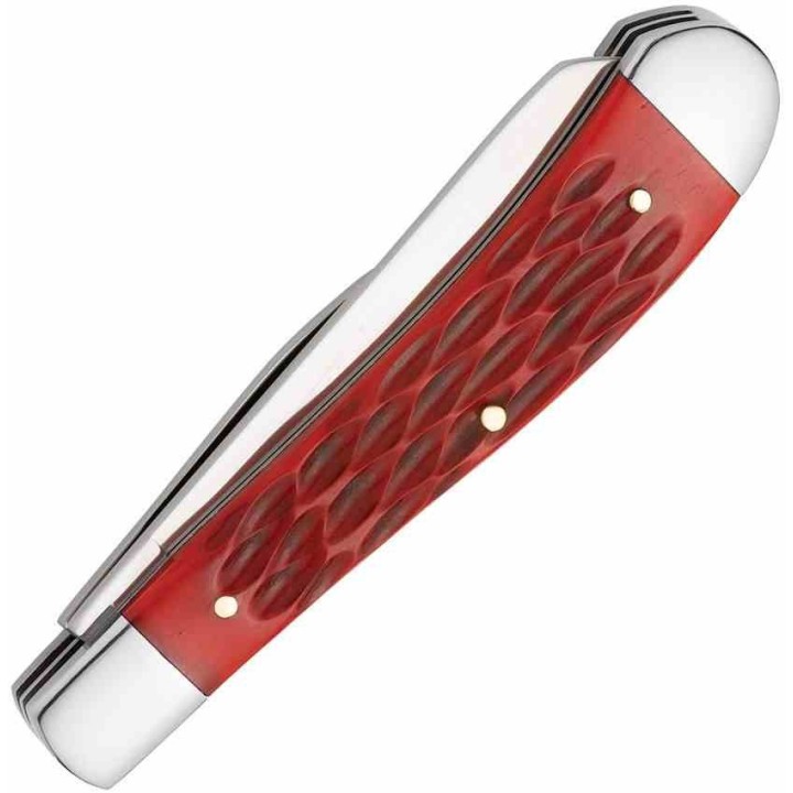 Couteau Browning Trapper Lames Clip et Spey Acier Inox Manche Os Red BR0547B - Livraison Gratuite