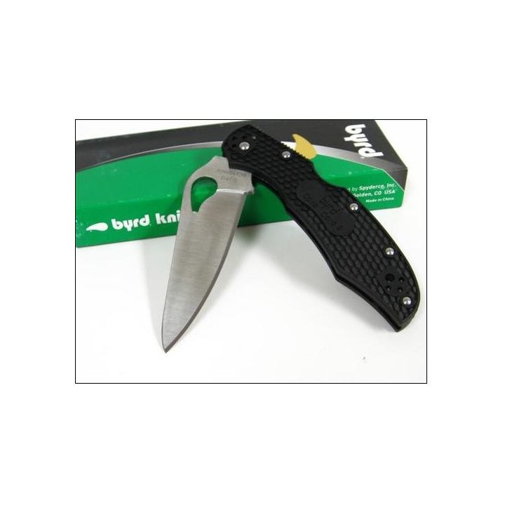 COUTEAU SPYDERCO BYRD Black FRN Cara Cara 2 Knife BY03PBK2 Acier 8Cr13MoV
