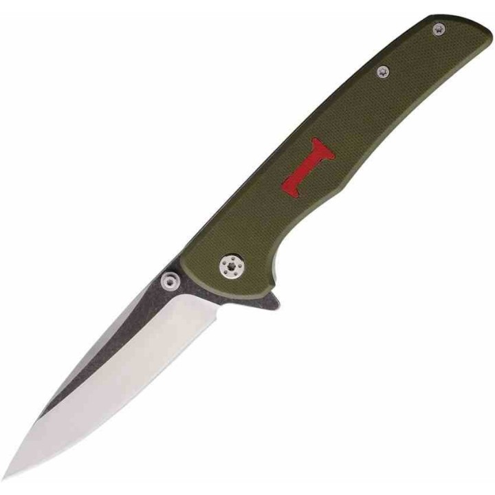 Couteau Rough Ryder 1st Infantry Lame Clip Point Acier Inoxydable Manche G10 Vert Liner Lock RR2672 - Livraison Gratuite