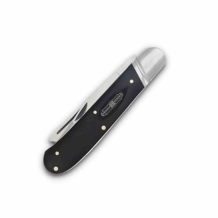 Couteau Rough Ryder Black Reserve Bearhead One Arm Lames Acier 440 Manche Bois Cran Forcé RR2567 - Livraison Gratuite