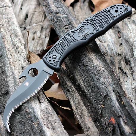 Couteau Spyderco Matriarch 2 Emerson Wave Opening Black VG-10 Manche FRN Made In Japan SC12SBBK2W - Livraison Gratuite