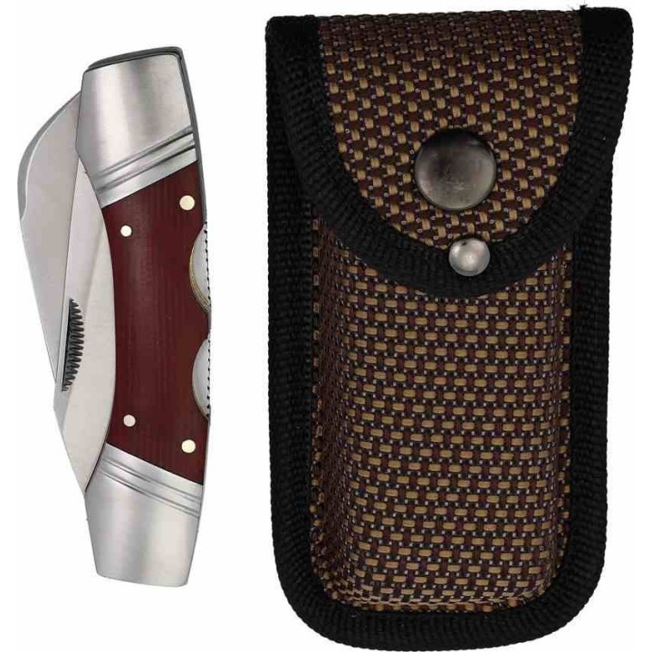 Couteau Rough Ryder Lockhorn Double 2 Lames Acier 440C Manche Micarta Lockback RR2583 - Livraison Gratuite