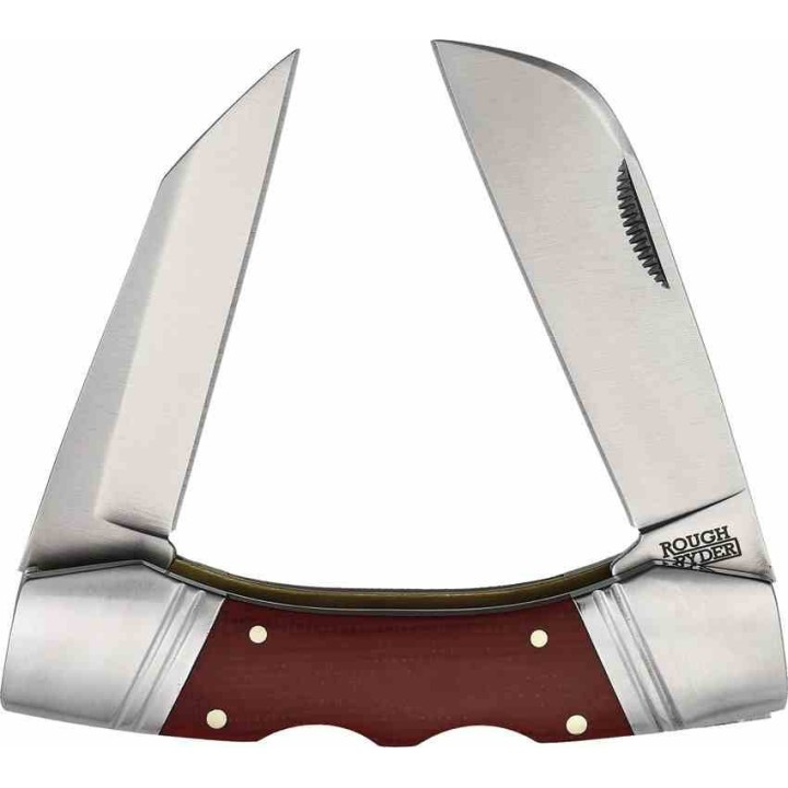 Couteau Rough Ryder Lockhorn Double 2 Lames Acier 440C Manche Micarta Lockback RR2583 - Livraison Gratuite