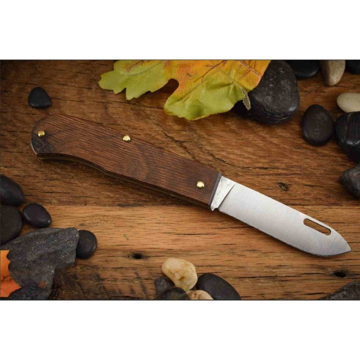 Couteau Ontario Old Hickory Outdoor Lame Acier 1075 Manche Bois Cran Forcé USA OH7022 - Livraison Gratuite