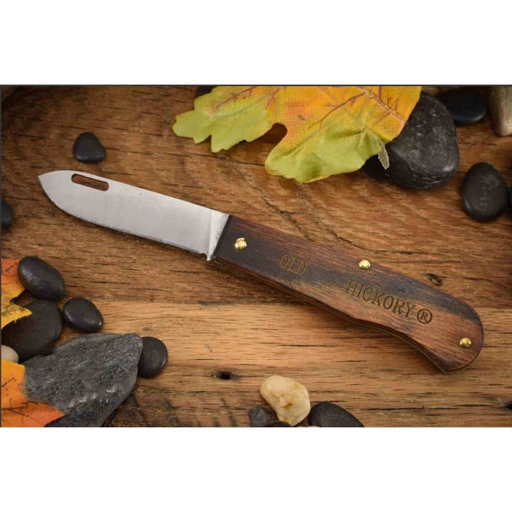 Couteau Ontario Old Hickory Outdoor Lame Acier 1075 Manche Bois Cran Forcé USA OH7022 - Livraison Gratuite
