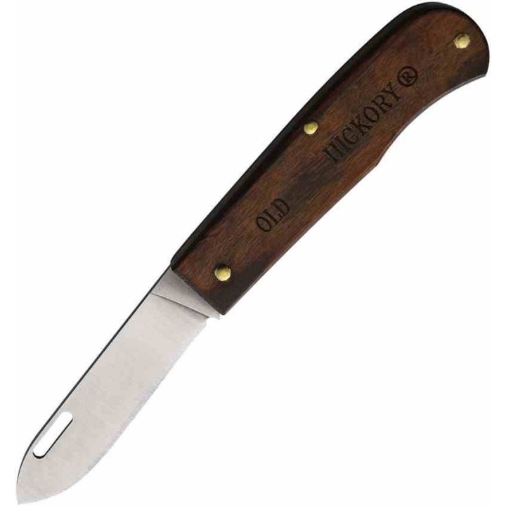 Couteau Ontario Old Hickory Outdoor Lame Acier 1075 Manche Bois Cran Forcé USA OH7022 - Livraison Gratuite