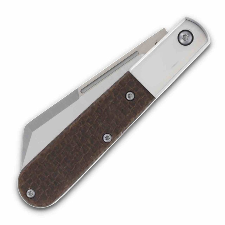 Couteau Queen Large Barlow Lame Wharncliffe Acier Bohler M390 Manche Micarta USA QBM180 - Livraison Gratuite