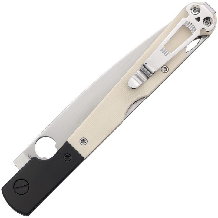 Couteau Daggerr Knives Corso White Lame Spear Point Acier VG-10 Manche G10 Clip LockBack DGR2303WTS - Livraison Gratuite