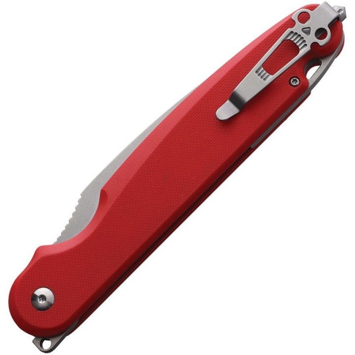 Couteau Pliant Daggerr Parrot Red Lame Acier VG-10 Manche G10 Button Lock Clip DGRFM031RDSW - Livraison Gratuite