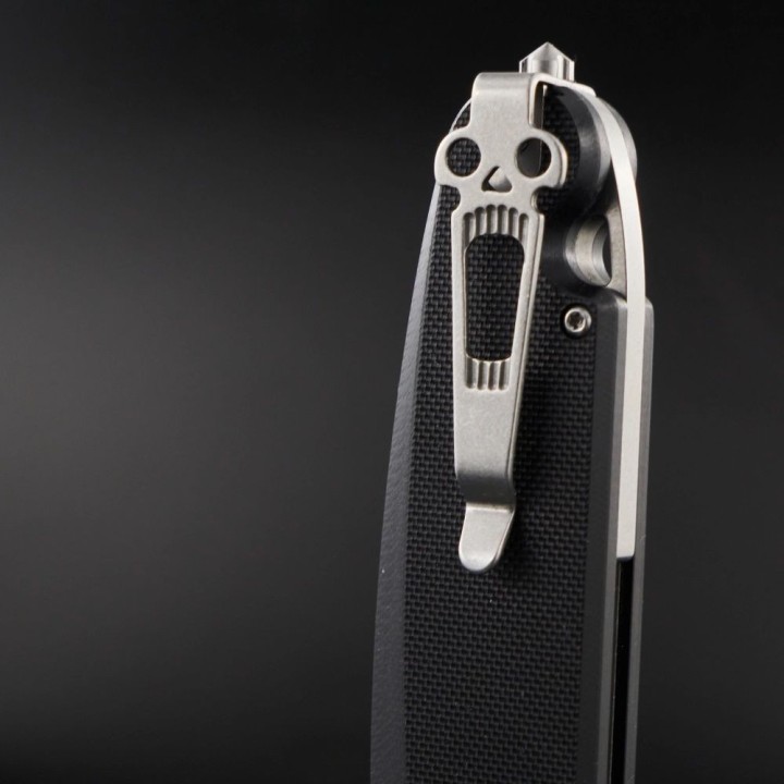 Couteau Pliant Daggerr Parrot Black Lame Acier VG-10 Manche G10 Button Lock Clip DGRFM032BKSW - Livraison Gratuite