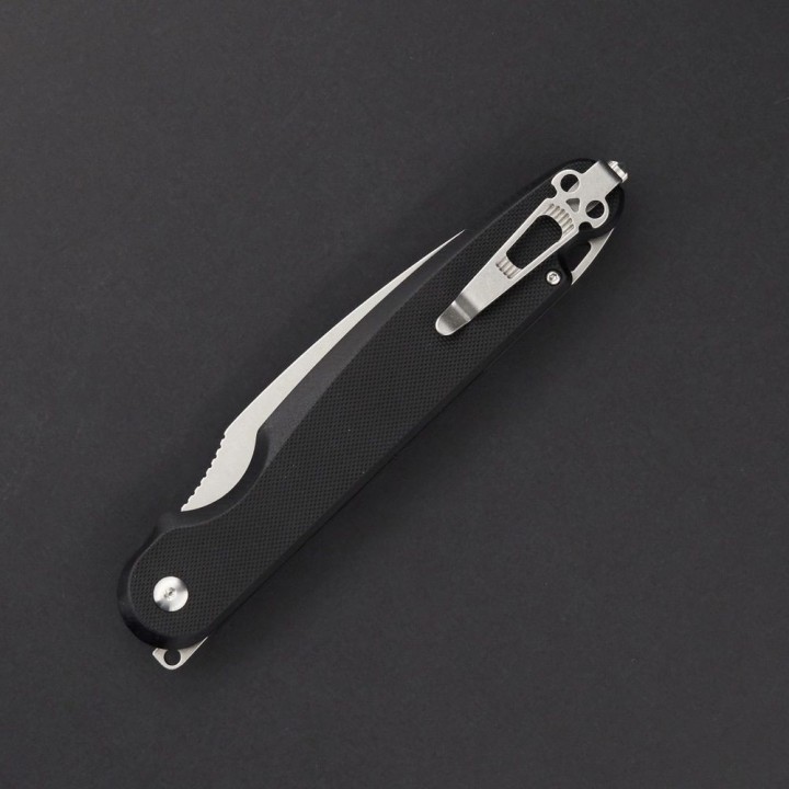 Couteau Pliant Daggerr Parrot Black Lame Acier VG-10 Manche G10 Button Lock Clip DGRFM032BKSW - Livraison Gratuite