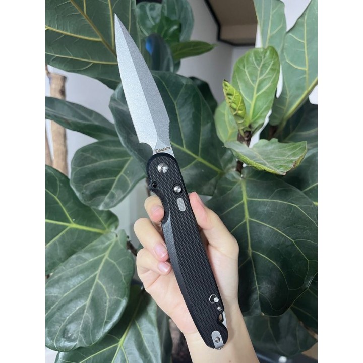 Couteau Pliant Daggerr Parrot Black Lame Acier VG-10 Manche G10 Button Lock Clip DGRFM032BKSW - Livraison Gratuite