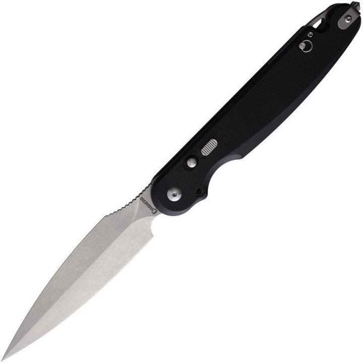 Couteau Pliant Daggerr Parrot Black Lame Acier VG-10 Manche G10 Button Lock Clip DGRFM032BKSW - Livraison Gratuite