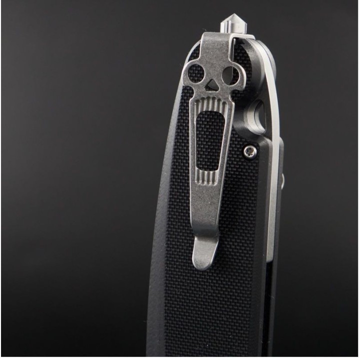 Couteau Daggerr Anaconda Black Lame Acier VG-10 Manche G10 Button Lock Clip DGRFM033BKSW - Livraison Gratuite