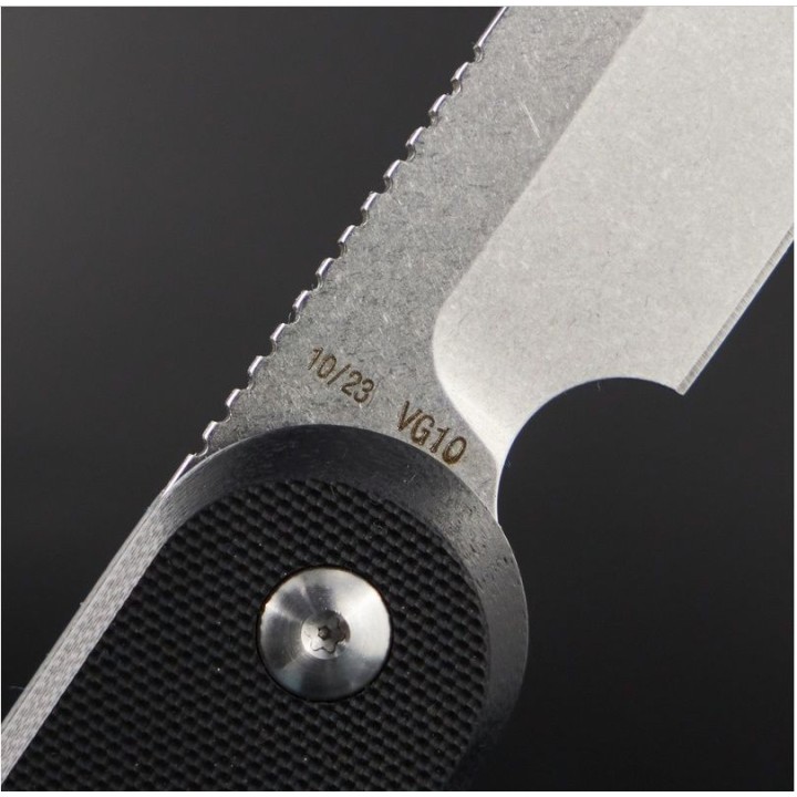Couteau Daggerr Anaconda Black Lame Acier VG-10 Manche G10 Button Lock Clip DGRFM033BKSW - Livraison Gratuite