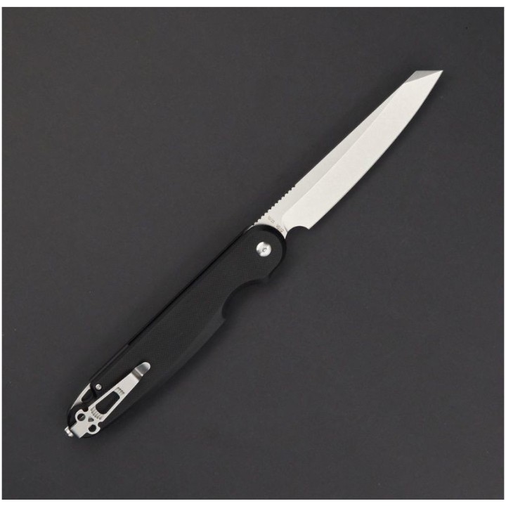 Couteau Daggerr Anaconda Black Lame Acier VG-10 Manche G10 Button Lock Clip DGRFM033BKSW - Livraison Gratuite