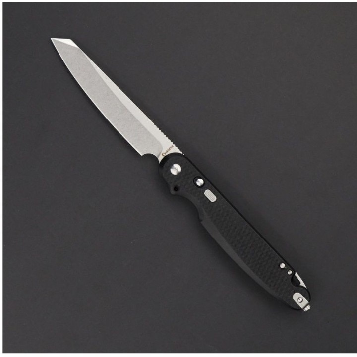 Couteau Daggerr Anaconda Black Lame Acier VG-10 Manche G10 Button Lock Clip DGRFM033BKSW - Livraison Gratuite