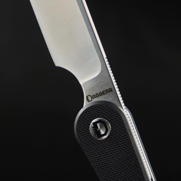Couteau Daggerr Boris Britva Black Lame Rasoir Acier VG-10 Manche G10 Liner Lock DGR2302BKS - Livraison Gratuite