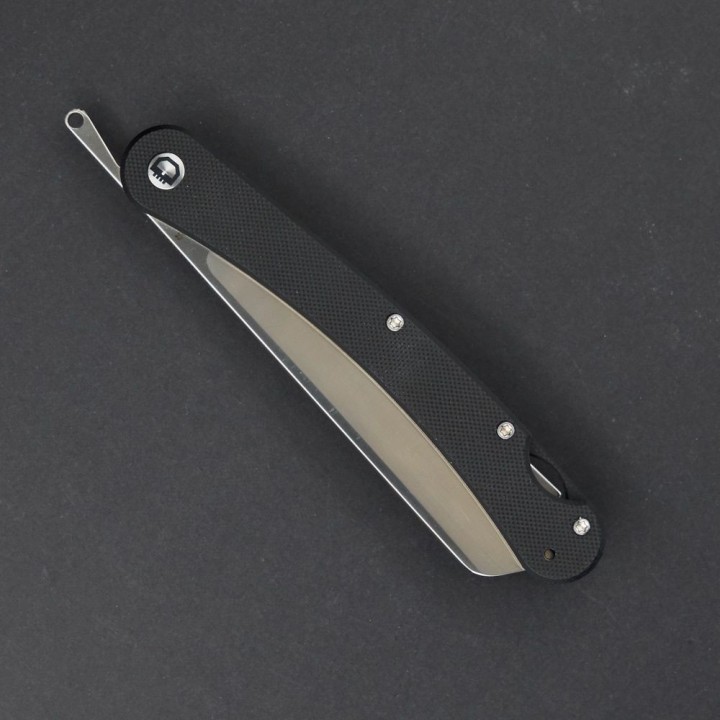 Couteau Daggerr Boris Britva Black Lame Rasoir Acier VG-10 Manche G10 Liner Lock DGR2302BKS - Livraison Gratuite