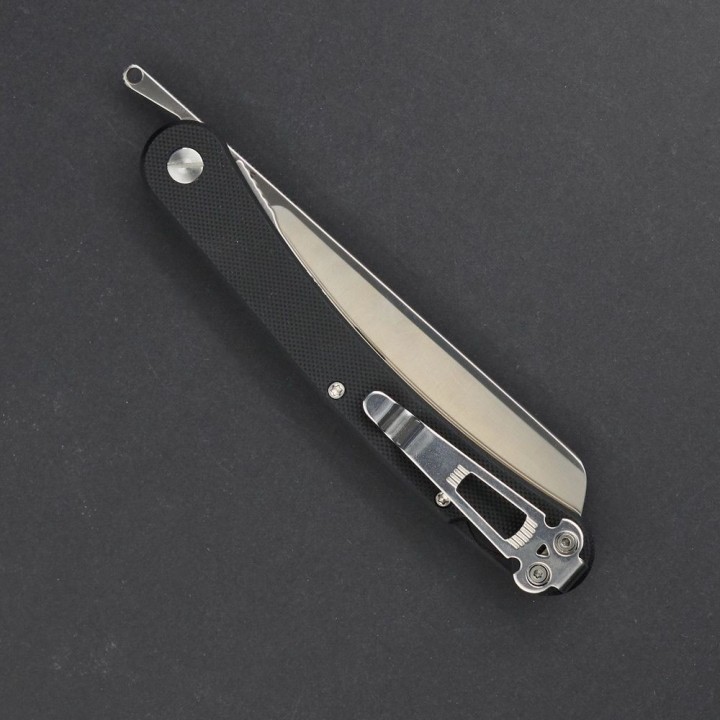 Couteau Daggerr Boris Britva Black Lame Rasoir Acier VG-10 Manche G10 Liner Lock DGR2302BKS - Livraison Gratuite