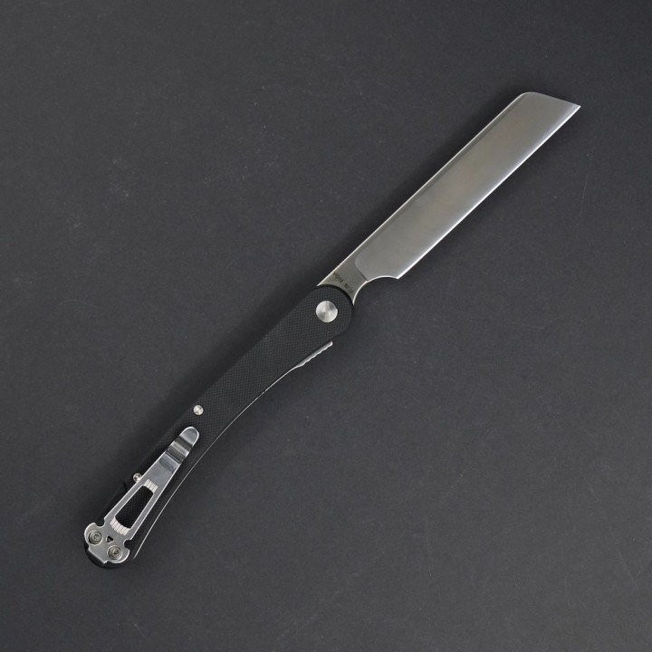 Couteau Daggerr Boris Britva Black Lame Rasoir Acier VG-10 Manche G10 Liner Lock DGR2302BKS - Livraison Gratuite