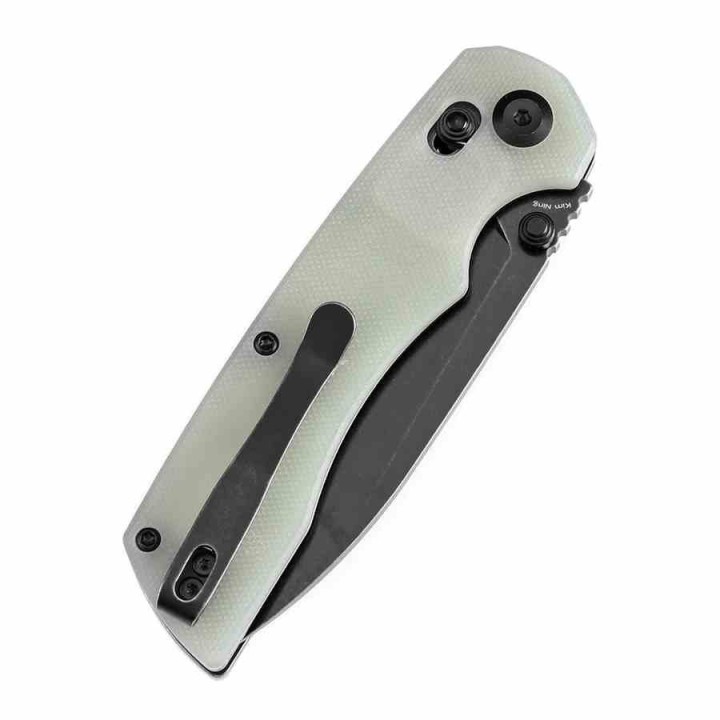 Couteau Pliant Tenable Kryo Jade Lame Acier 14C28N Manche G10 Cross-Bar Lock Clip T1001V4 - Livraison Gratuite