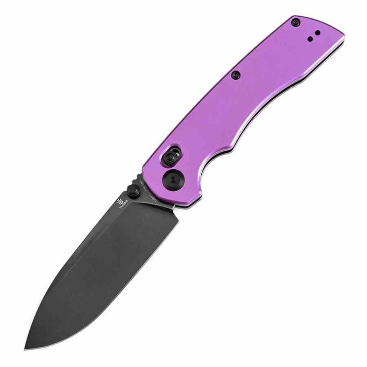Couteau Pliant Tenable Kryo Purple Lame Acier 14C28N Manche Aluminium Cross-Bar Lock Clip T1001V2 - Livraison Gratuite