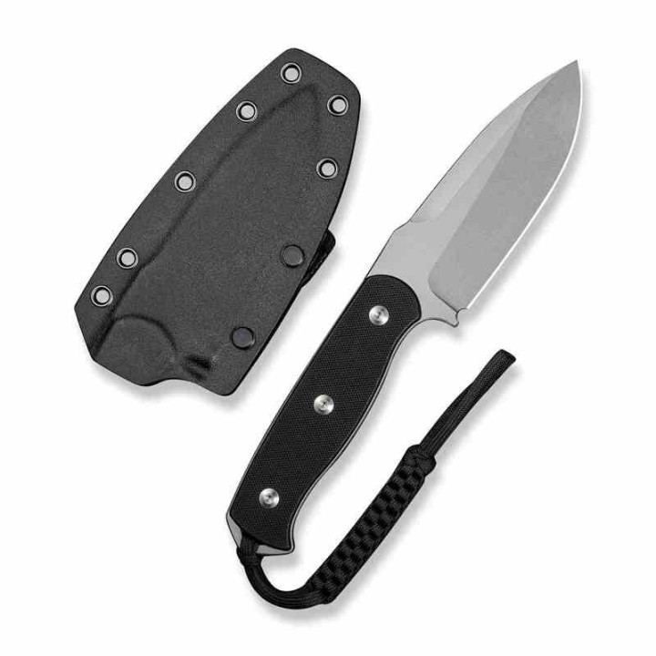 Couteau SENCUT Toxodon Black Lame Acier 9Cr18MoV Manche G10 Etui Kydex S240361 - Livraison Gratuite
